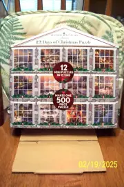 Thomas Kinkade 12 Days of Christmas Mini Puzzles 500 Piece Puzzle-Factory Sealed