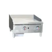 Serv-Ware SMGS-24 24" Countertop Manual Gas Griddle, 3/4" Steel Plate, 30.000...
