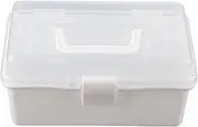 First Aid Medication Organizer, Medical Kit Transparent Empty First Aid Kit with Portable Portable Household Medication Organizer Portable Organizer Transparent Container with Lid(L)