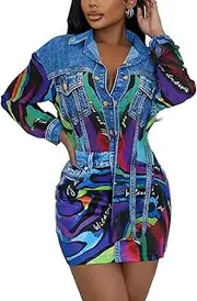 [RISCUYY] Two Piece Skirt Set for Women Print Button Down Blazer and Skirt Blazer Sets Women 2 Piece Outfits Fall 2024