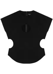 A.W.A.K.E Mode Cut-out Stretch-cady top - Black - XS XS