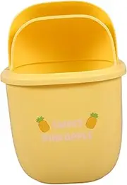 NOLITOY Desktop Trash Can Decorative Cartoon Fruit Theme Garbage Holder Bedroom Desk Waste Bin