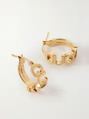 [Gucci] Gucci - Gold-tone Hoop Earrings - One size One size Gold