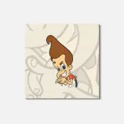 Jimmy Neutron Cartoon Funny 4'' X 4'' Square Wooden Coaster