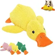 Mellow Dog Calming Duck, Quack-Quack Duck Dog Toy, The Mellow Dog Calming Duck Dog Toy, Zentric Stuffed Duck Dog Toy, Cute No Stuffing Duck with Soft Squeaker (Yellow)