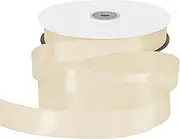 Gliberli Ivory Satin Ribbon 7/8 inch X 100 Yards Fabric Large Ribbons for Gift Wrapping Bows Bouquet Sewing Craft Home Decor Hair Floral
