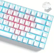 Womier Keycaps - Crystal Jelly Keycaps 60 65 75 100 Percent, Shine Through Key caps White Set, Custom 130 Keys OEM Profile for 61/68/84/87/98/100 Cherry Gateron MX Mechanical (Backlit White)