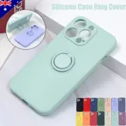 Shockproof Silicone Case Ring Cover For iPhone 16 15 14 13 12 11 Pro Max 8 Plus