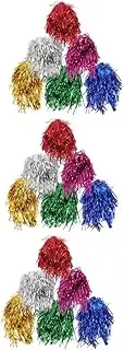 Mikinona 3sets Dark Purple Party Wigs Shiny Foil Tinsel Hair Extensions Short Fashion Cover for Men Women 6pcs*3