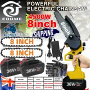 Mini Cordless Electric Chainsaw 2Battery-Powered Wood Cutter Rechargeable