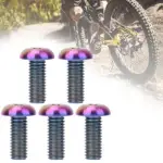 5X / Pack Titanium Alloy M5*12 Bicycle Water Bottle Cage Bolts M5*10 Disc B FF