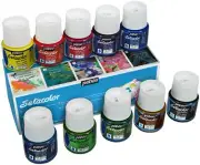 ColorQuest Opaque Fabric Paint Set - 10 Pack 45ml Bottles - Discover Vibrant Cre