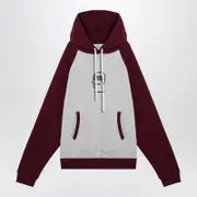 [Brain Dead] Light Grey/burgundy Hoodie S Brown
