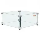 For Square Gas Fire Pit Wind Guard 493mm Tempered Glass Shield 8mm Thick with