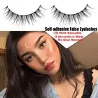 No Glue Needed 3D Mink Natural Curly Self-adhesive False Eyelashes Reusable