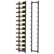 Giantex 12 Bottles Wall Mounted Wine Rack Metal Wine Bottle Holder Cellar Display Black
