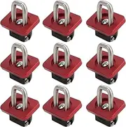 XTevu Truck Bed Tie Down Anchors, Compatible with Chevy Silverado 2007‑2021, Cargo Hook Mounts, Pickup Bed Anchor Set, 9PCS 1000lbs Load Bearing (赤)