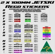 2x100mm JETSKI REGISTRATION REGO Rickter Krash Tigercraft numbers decal stickers