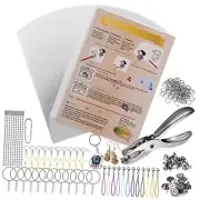 Shrink Plastic Sheet Kit for shrinky dinks,195PCS Shrink Art Kit Include 20