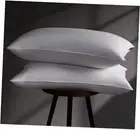Luxury Feather Down Pillow Size Set of 2 Pack, 100% Cotton Hotel Standard