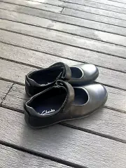 Clarks Daytona Senior Injection black Girls leather school Shoes