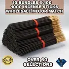 10 Bundles x 100 = 1000 Incense Sticks Wholesale Mix Or Match. Pick Your Scents