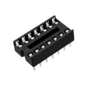 40Pcs DIP IC Chip Socket Adaptor, 2.54Mm Pitch 2 Row 14 Flat Pins Soldering