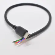50pcs 30cm USB Type-C Male PD Power Cable 5A Fast Charge 6 Wires Pigtail DIY