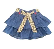 Pumpkin Patch Kids Girl's Size 3 Denim Tiered Ruffle Skirt NWT Nordstrom Rack