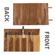 Portable Organiser Bag Knives Roll Leather Pocket Carry Storage Case Chef Knife