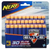 Nerf 30 Elite Darts Refill Pack Official N-Strike for Blaster Gun, Kids Toy Play