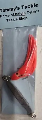 TAMMY'S TACKLE 1/4 Oz. Weighted Diamond Jig Pink Octopus Skirt & Treble Hook