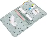 Lässig Baby Nappy Bag with Changing Pad for On The Go/Changing Pouch Floral Mint, Turquoise (Mint)
