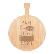 Game Slurp And Match Pizza Board Paddle Wooden Funny Tennis Sport