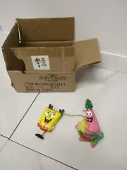 B20- Kurt Adler Spongebob Squarepants And Patrick Ornament Bundle- New