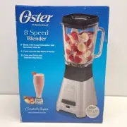 NEW - ALL METAL DRIVE - Oster 8 Speed Blender 6 CUP BOROCLASS GLASS JAR