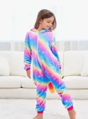 FZOSM Light Pink Girls Cute Unicorn Cosplay Outfit (9-10 Years)