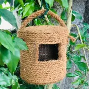 Bird Nest Coir Rope Handwoven Birdhouse Hanging Rest Cage Swing Hatching Breed