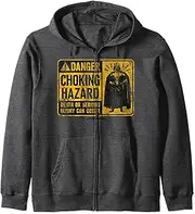 [STAR WARS] Darth Vader Choking Hazard Sign Zip Hoodie