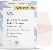 20 CT Large Hydrocolloid Acne Patches - for Pore Spots Nose Face Cystic Pimple