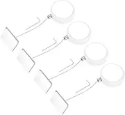 sourcing map 3.3ft Retractable Cable Lock with Square Patch Remote Control Security Lock with Adjustable Cord Tether Anti Theft for Laptop, TV, 150 G, White, 4 Pack