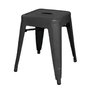 Bolero Low Metal Bar Stools Black (Pack of 4) - Cafe Bar Stools (DL880) - DL880
