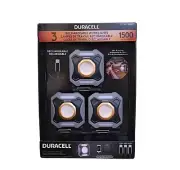 Duracell 1500 Lumen Work Lights, Rechargeable, 3 Count