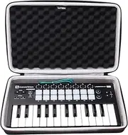 LTGEM EVA Hard Case for Novation Launchkey Mini 25-Note USB Keyboard MK2 Controller - Travel Protective Carrying Storage Bag