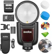Godox V1 V1Pro-O Flash for Olympus Panasonic Camera TTL Speedlight, 1/8000 HSS 500 Full Power Flashes, 1.3s Recycle Time, 2.4G Wireless Flash with External Flash SU-1 (Godox V1-O Upgraded)