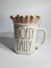 Rae Dunn "OOPSY DAISY" Mug Floral Daisy Flower Topper Lid With Bee Brand New