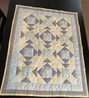 Cow Over the Moon Patchwork Quilt handmade Crib size 31.5" X 39" cotton BQ-153
