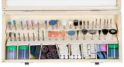 228pc Rotary Tool Accessory Bit Set w Case 1/8" Accessories for Grinding Hobby