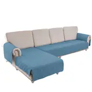 L Shape Sectional Couch Covers 2-Piece 100% Waterproof Pet Couch Covers for Sectional Sofa Washable(Left Chaise + 2/3 Seat Sofa,Grey Blue)