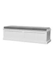 [Artiss] Storage Ottoman 140cm Fluted in Grey